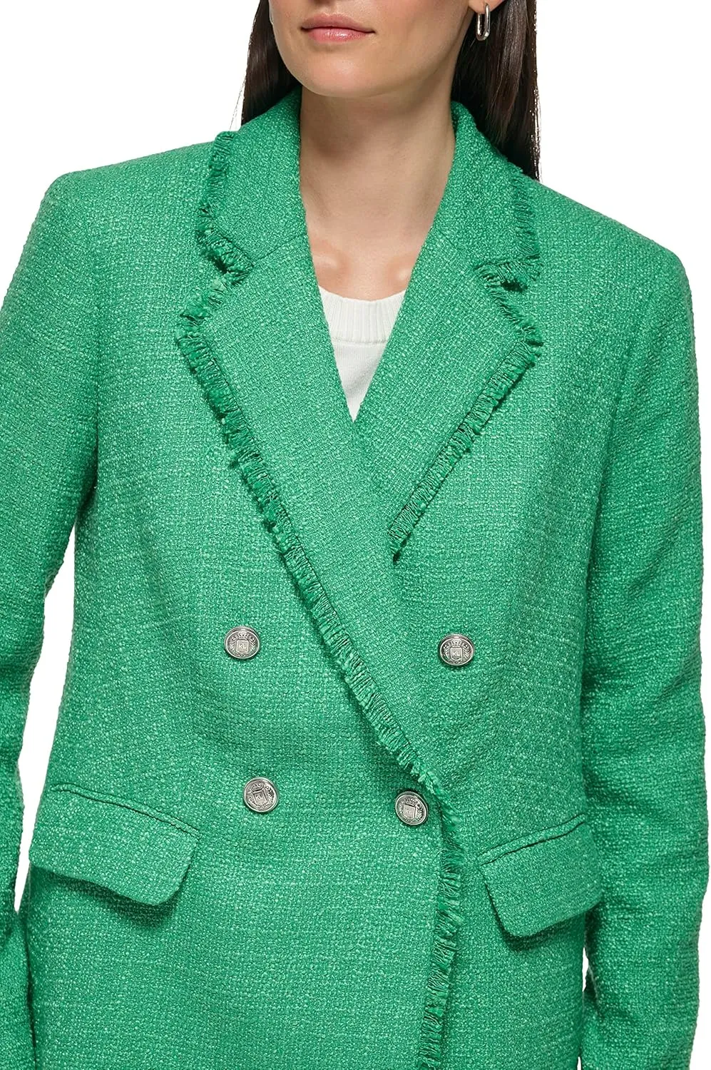 KARL LAGERFELD Women's Tweed Blazer Jacket