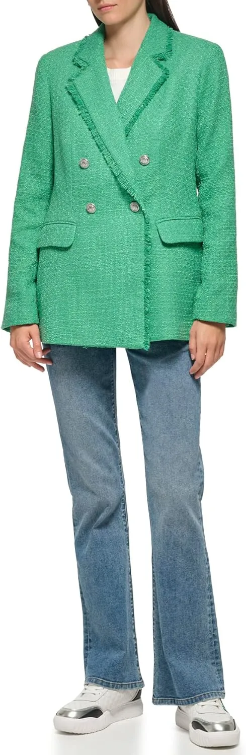 KARL LAGERFELD Women's Tweed Blazer Jacket