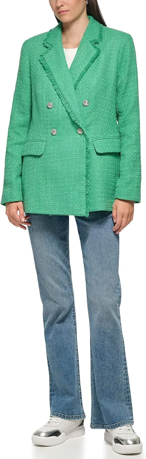 KARL LAGERFELD Women's Tweed Blazer Jacket