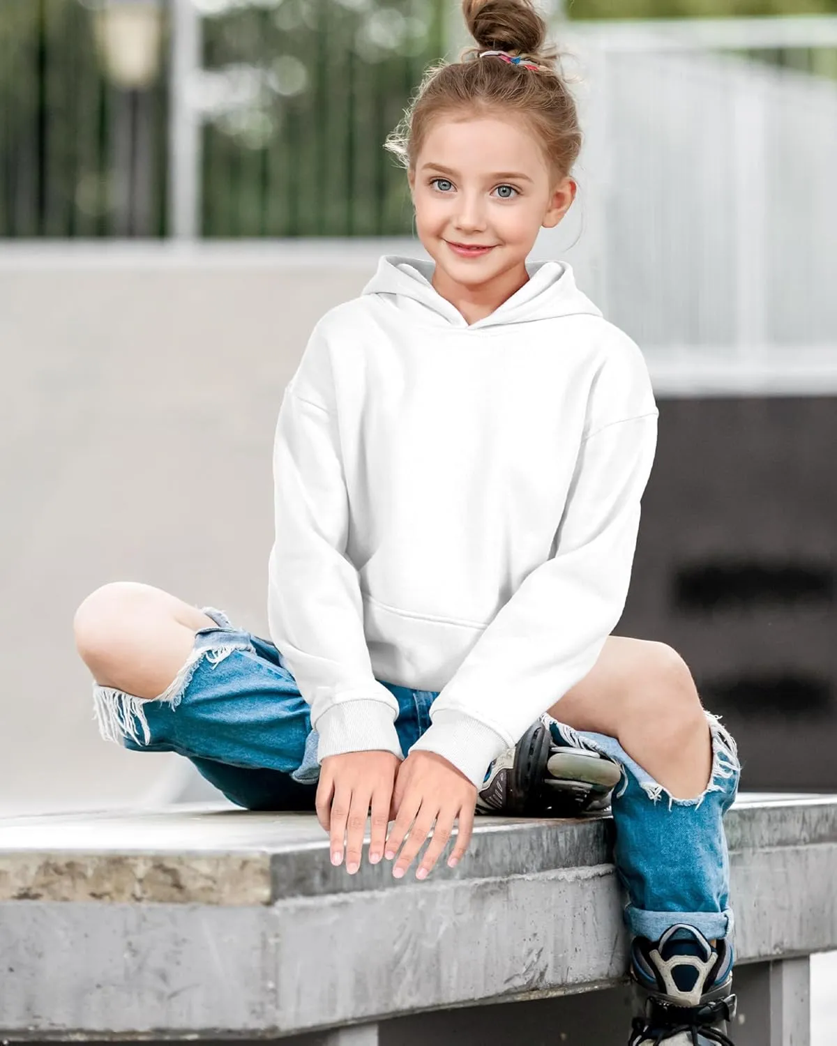 KEREDA Hoodies for Teen Girls Fashion Sweatshirt Fleece Pullover Tops Kids Clothes 7-14 Years