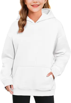 KEREDA Hoodies for Teen Girls Fashion Sweatshirt Fleece Pullover Tops Kids Clothes 7-14 Years