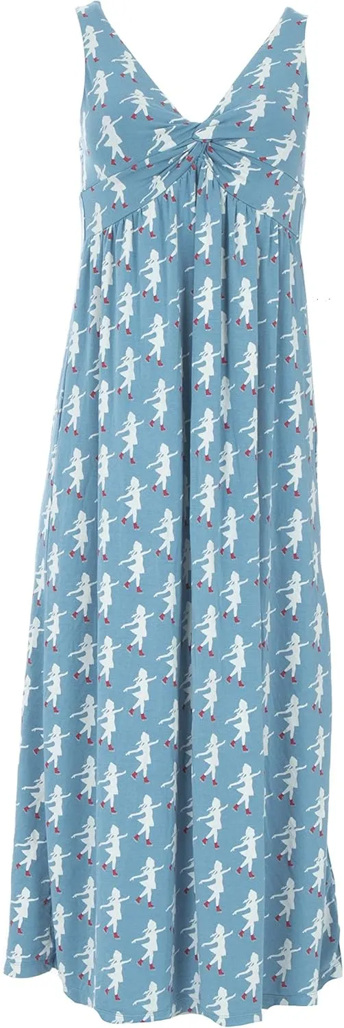 KICKEE Womens Print Simple Twist Nightgown, Night Dress, Soft Sleepwear for Women