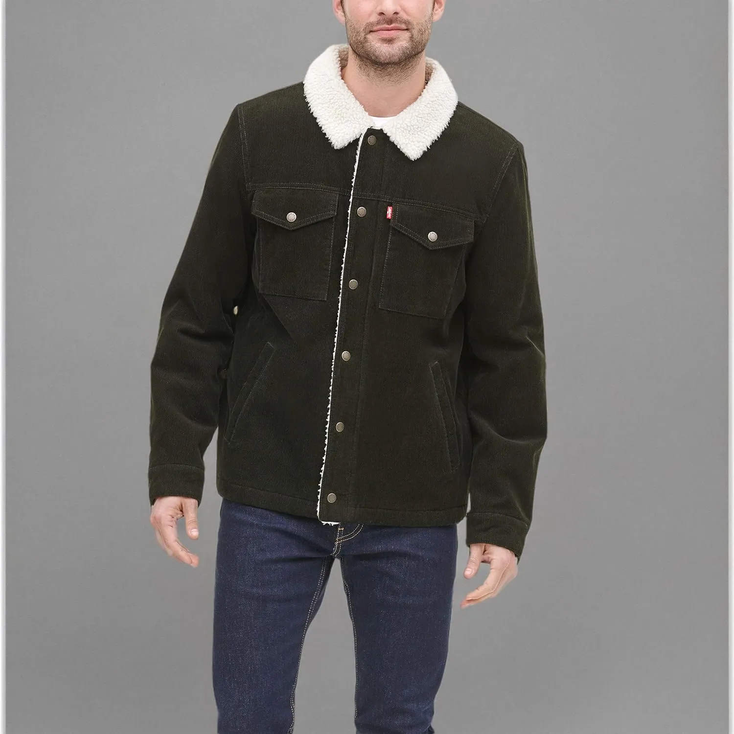 Levi's Men's Corduroy Sherpa Lined Trucker Jacket