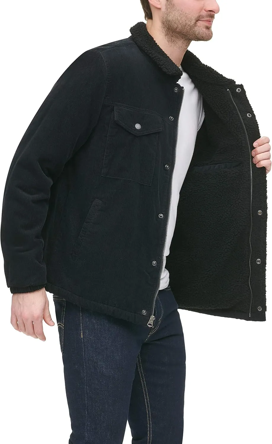 Levi's Men's Corduroy Sherpa Lined Trucker Jacket