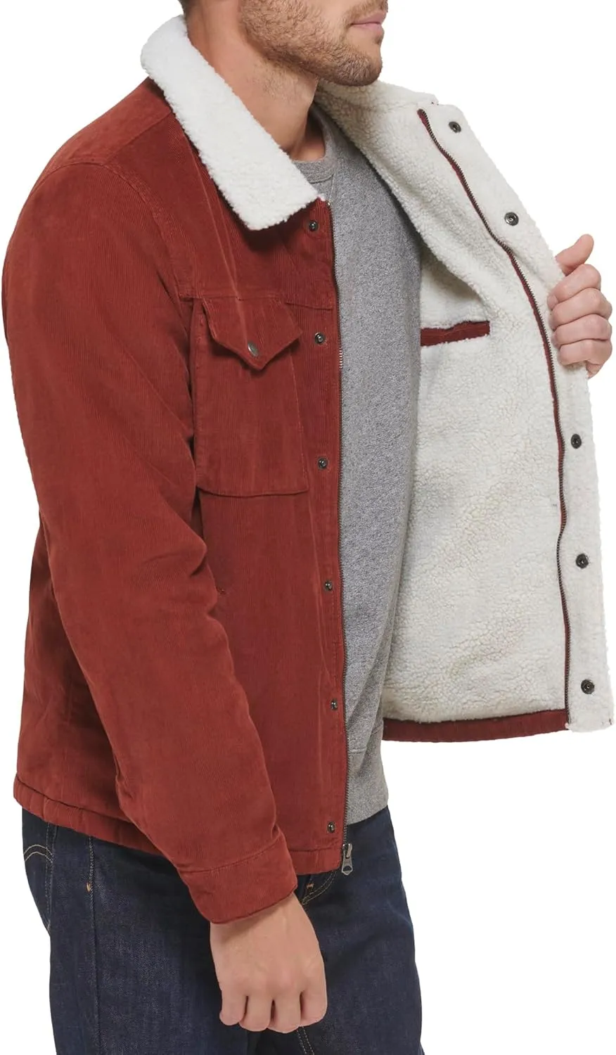 Levi's Men's Corduroy Sherpa Lined Trucker Jacket
