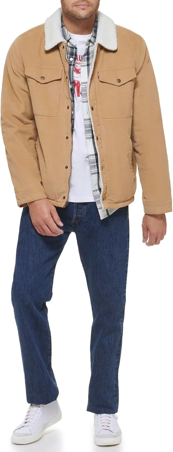 Levi's Men's Corduroy Sherpa Lined Trucker Jacket