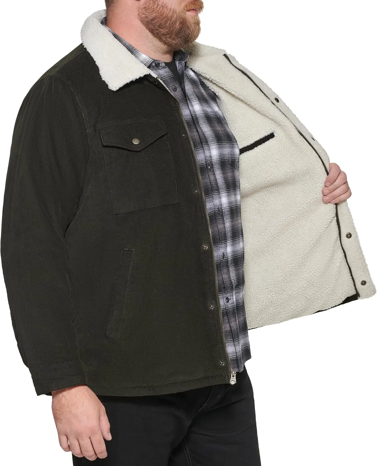 Levi's Men's Corduroy Sherpa Lined Trucker Jacket