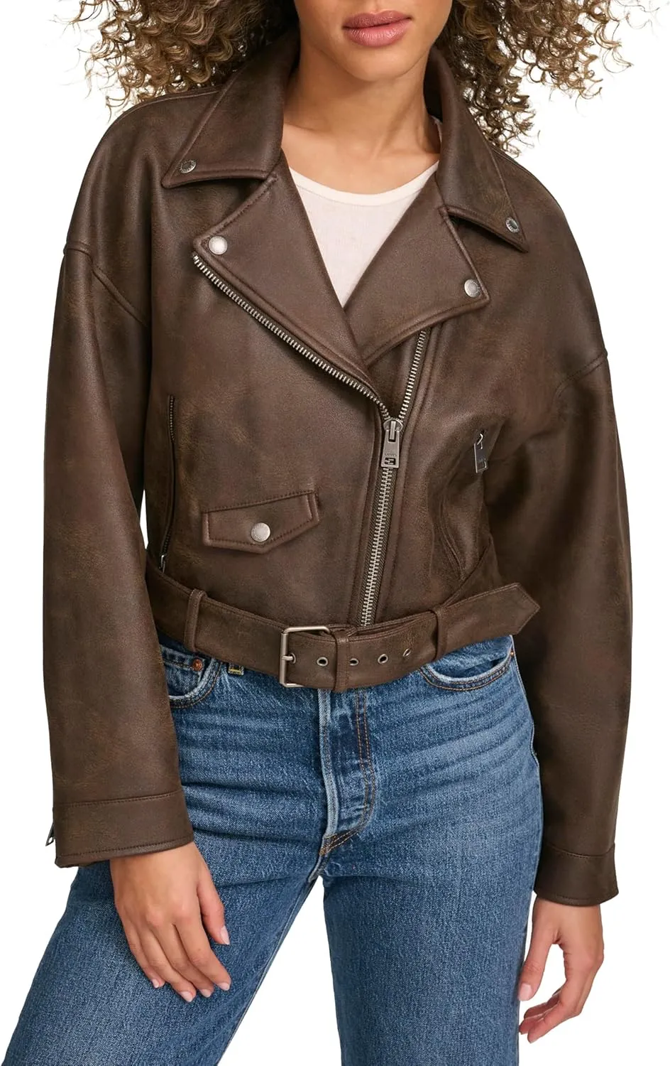 Levi's Women's Faux Leather Cropped Moto Jacket