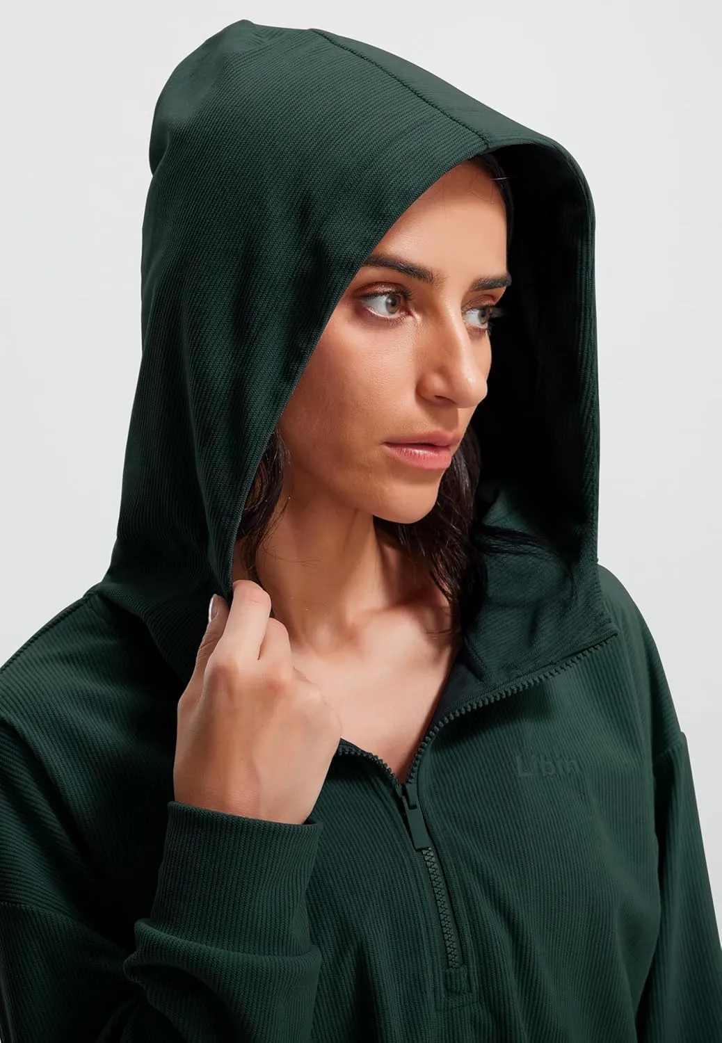 Libin Women's 2 Piece Sweatsuits Lounge Sets Corduroy Half Zip Hoodie Sweatshirt Sweatpants With Pockets Fall Outfits