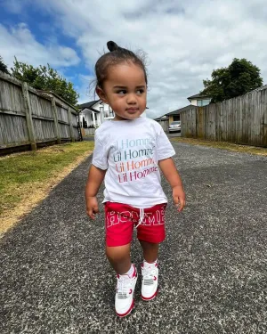 Lil Hommé Kid's Rainbow T-Shirt White