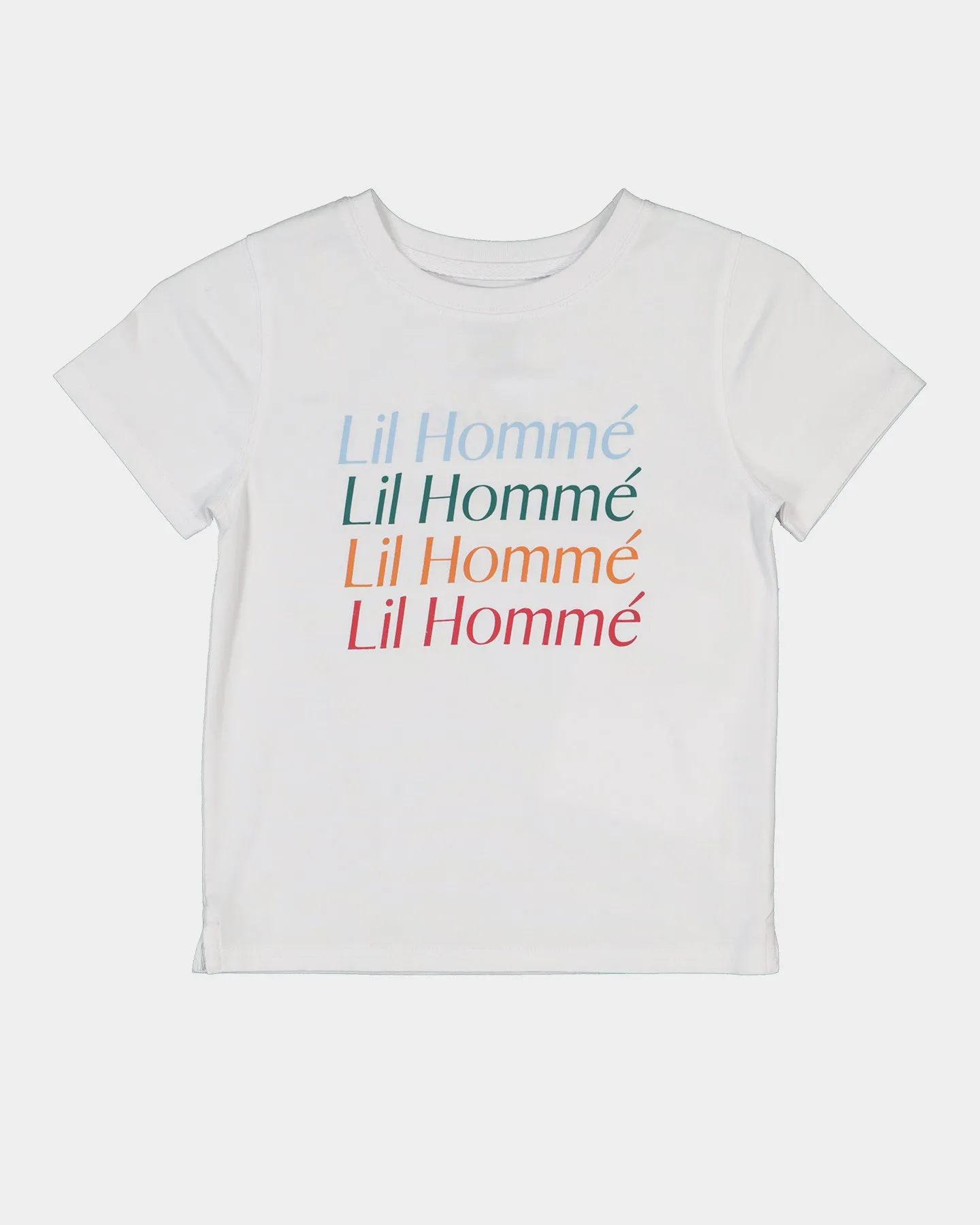 Lil Hommé Kid's Rainbow T-Shirt White