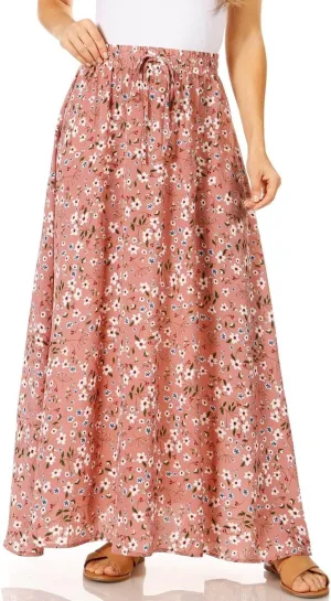 Maxi Skirts for Women Reg & Plus Size Women's Long Skirts, Flowy Summer Skirt Aline Elastic High Waisted Trendy 2023