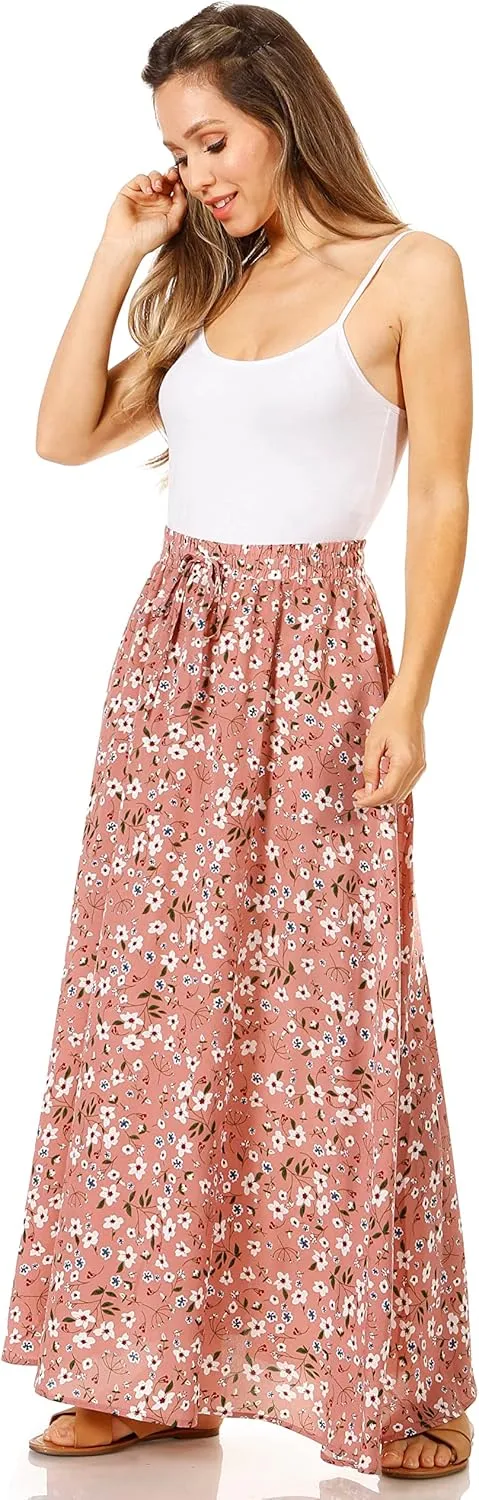 Maxi Skirts for Women Reg & Plus Size Women's Long Skirts, Flowy Summer Skirt Aline Elastic High Waisted Trendy 2023