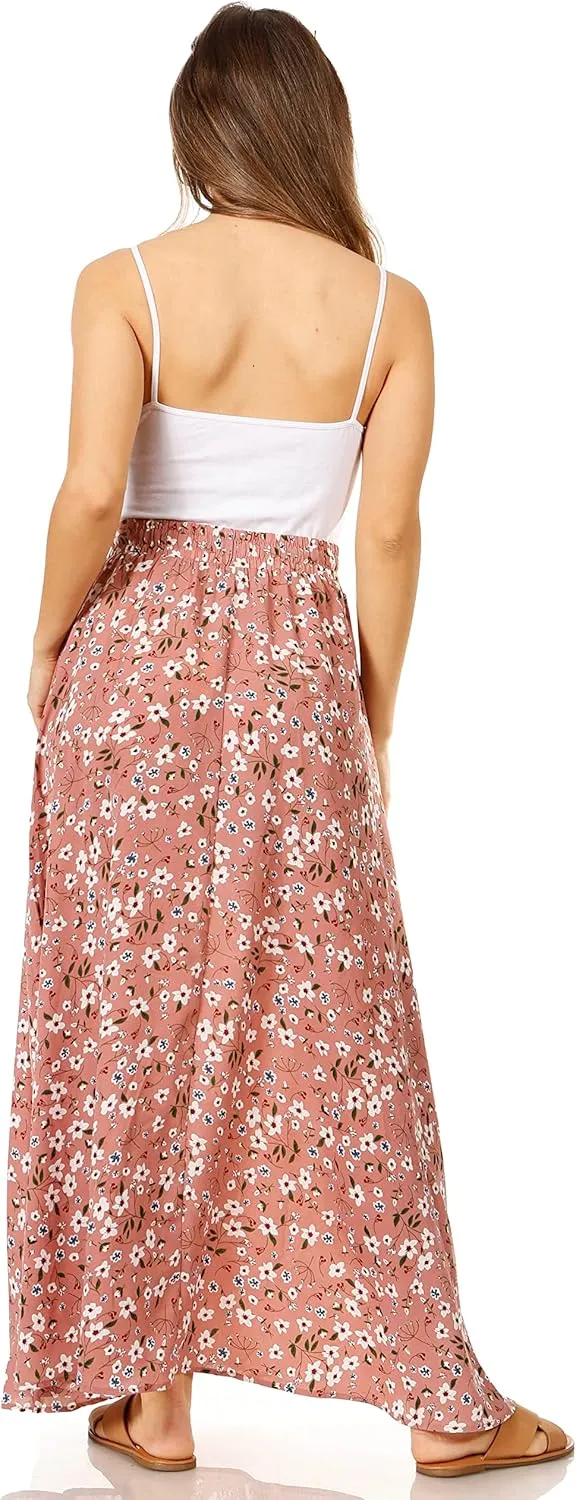 Maxi Skirts for Women Reg & Plus Size Women's Long Skirts, Flowy Summer Skirt Aline Elastic High Waisted Trendy 2023