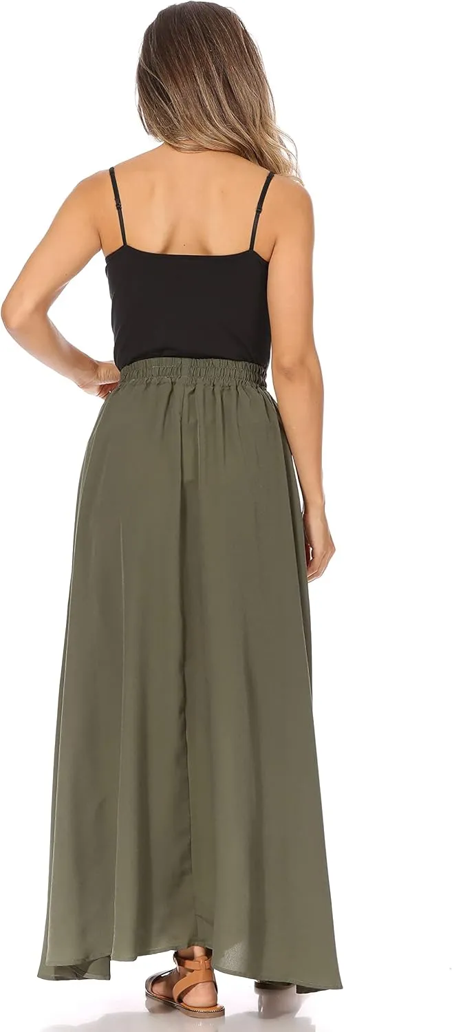 Maxi Skirts for Women Reg & Plus Size Women's Long Skirts, Flowy Summer Skirt Aline Elastic High Waisted Trendy 2023
