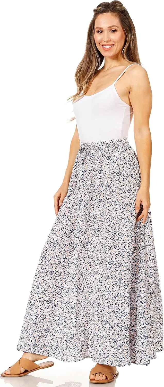 Maxi Skirts for Women Reg & Plus Size Women's Long Skirts, Flowy Summer Skirt Aline Elastic High Waisted Trendy 2023