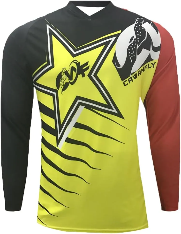 Men's Motocross Jersey Long Sleeve Quick Dry Shirt Men Mountain Bike Jersey Downhill Riding Racing Clothing Tops
