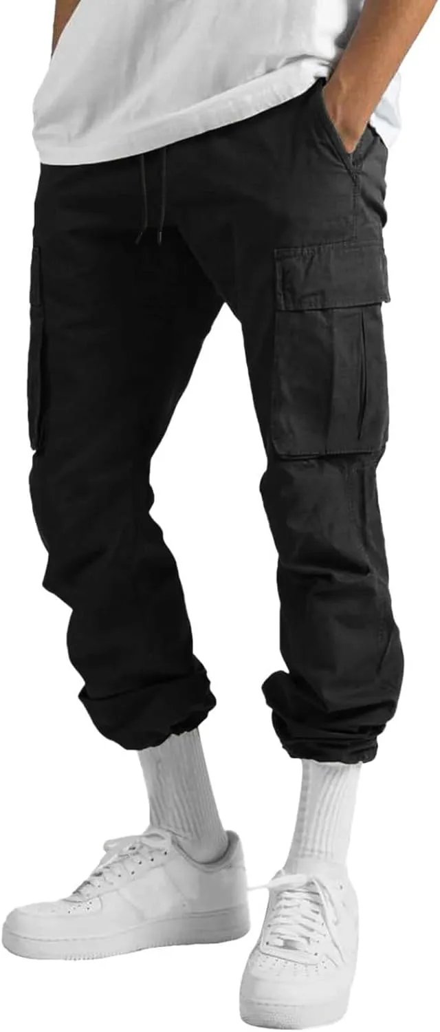 Mens Summer Lightweight Pants Loose Fit Straight Leg Sweatpants Cargo Pant with Pocket Casual Sports Outdoor Athletic Trouser