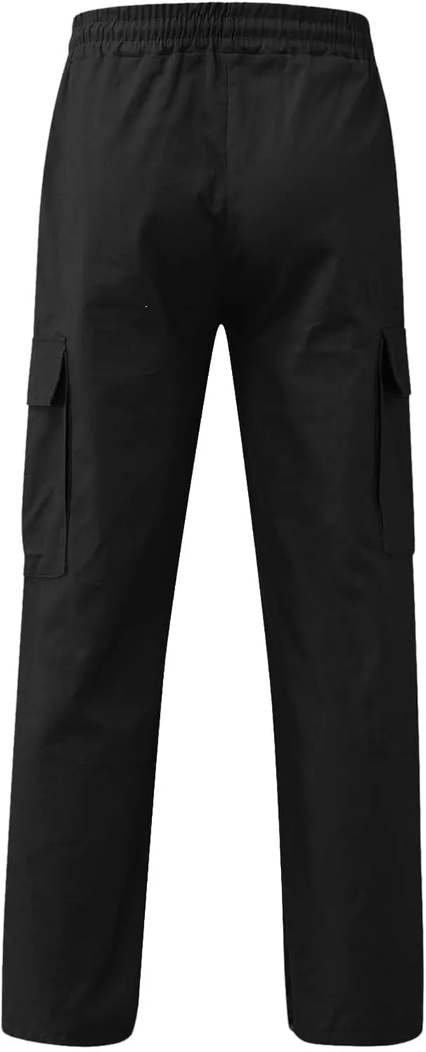 Mens Summer Lightweight Pants Loose Fit Straight Leg Sweatpants Cargo Pant with Pocket Casual Sports Outdoor Athletic Trouser