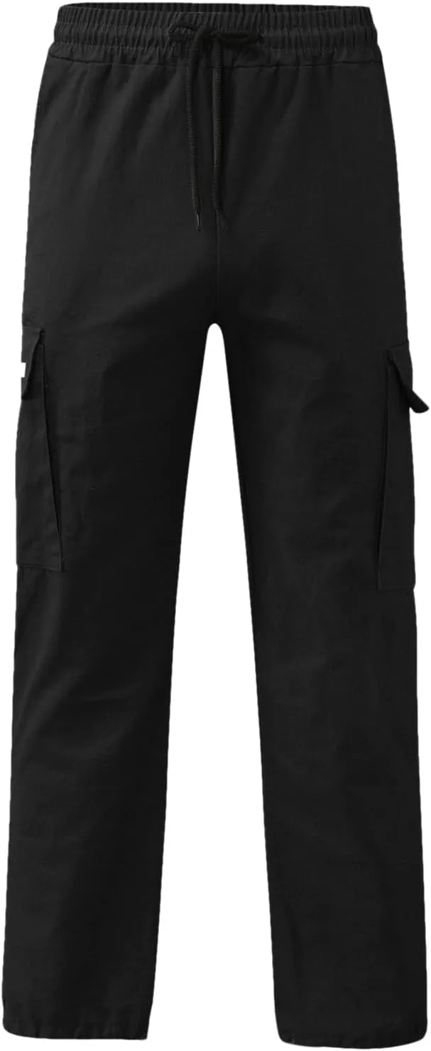 Mens Summer Lightweight Pants Loose Fit Straight Leg Sweatpants Cargo Pant with Pocket Casual Sports Outdoor Athletic Trouser