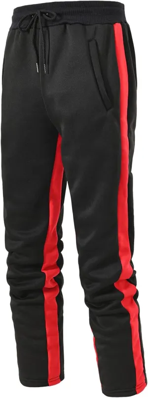 Mens Sweatpants with Pockets Cotton Linen Cargo Pants for Men Casual Joggers Athletic Pants Loose Fit Hiking Trousers