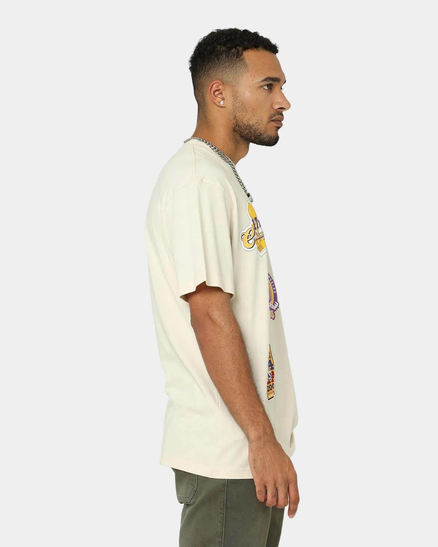 Mitchell & Ness Los Angeles Lakers Flight T-Shirt Faded Khaki