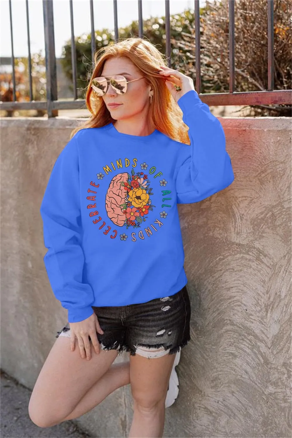 MNLYBABY Women Autism Awareness Sweatshirt Autistic Support Lightweight Shirt Special Education Teacher Autism Mom Tops