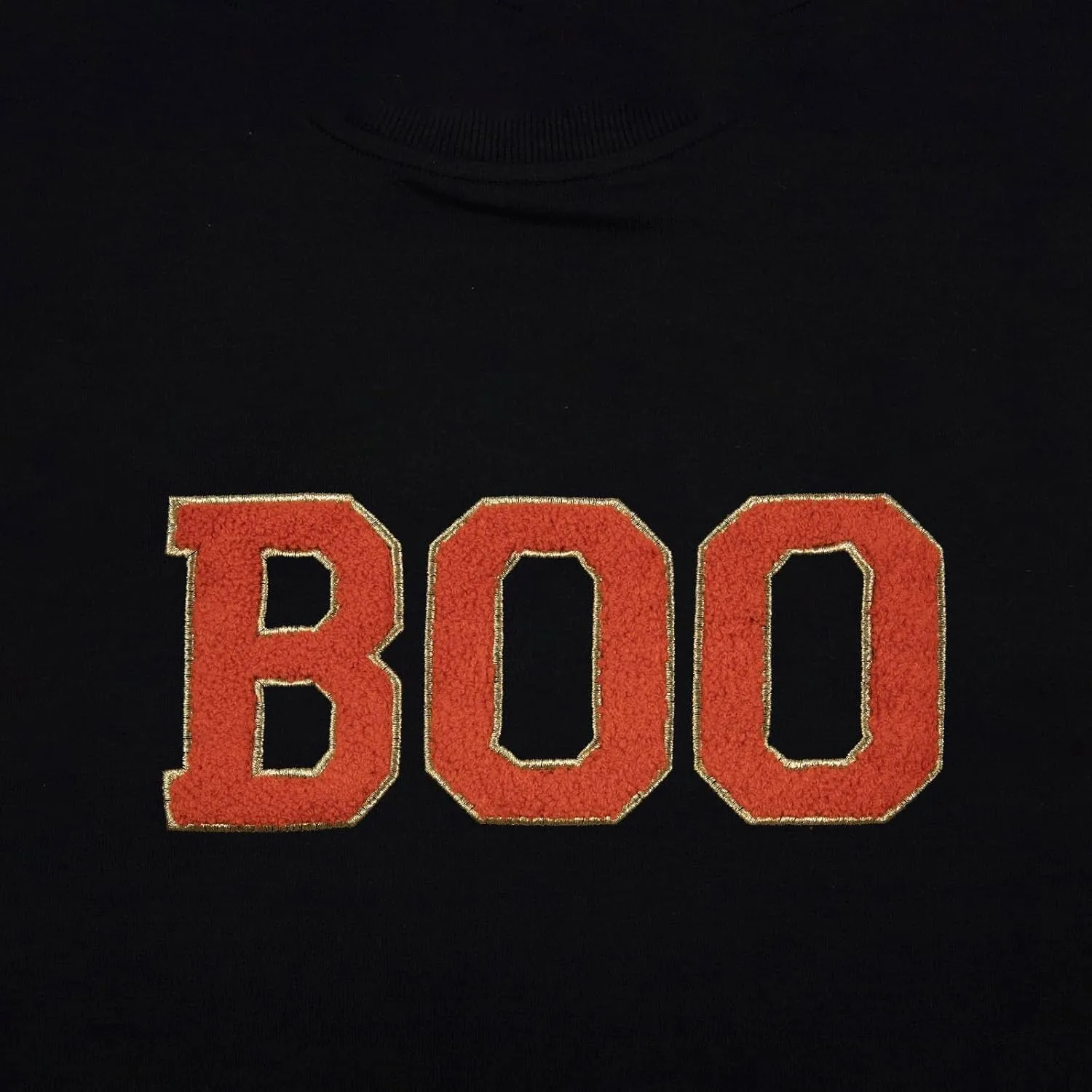MYHALF Halloween Sweatshirt Women Boo Embroidered Sweater Cute Spooky Season Sweatshirt Fall Winter Crew Neck Pullover Tops