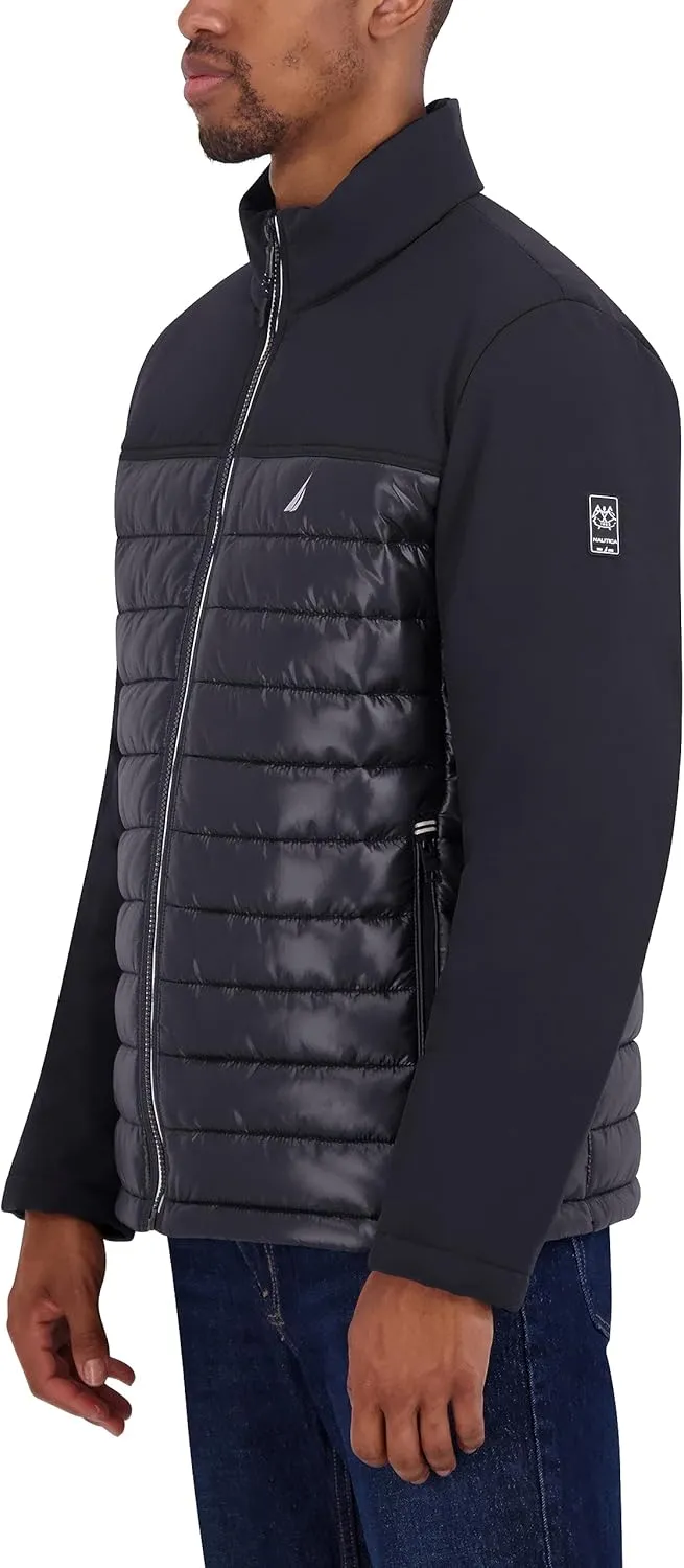 Nautica mens Lightweight Mixed Media Quilted Jacket