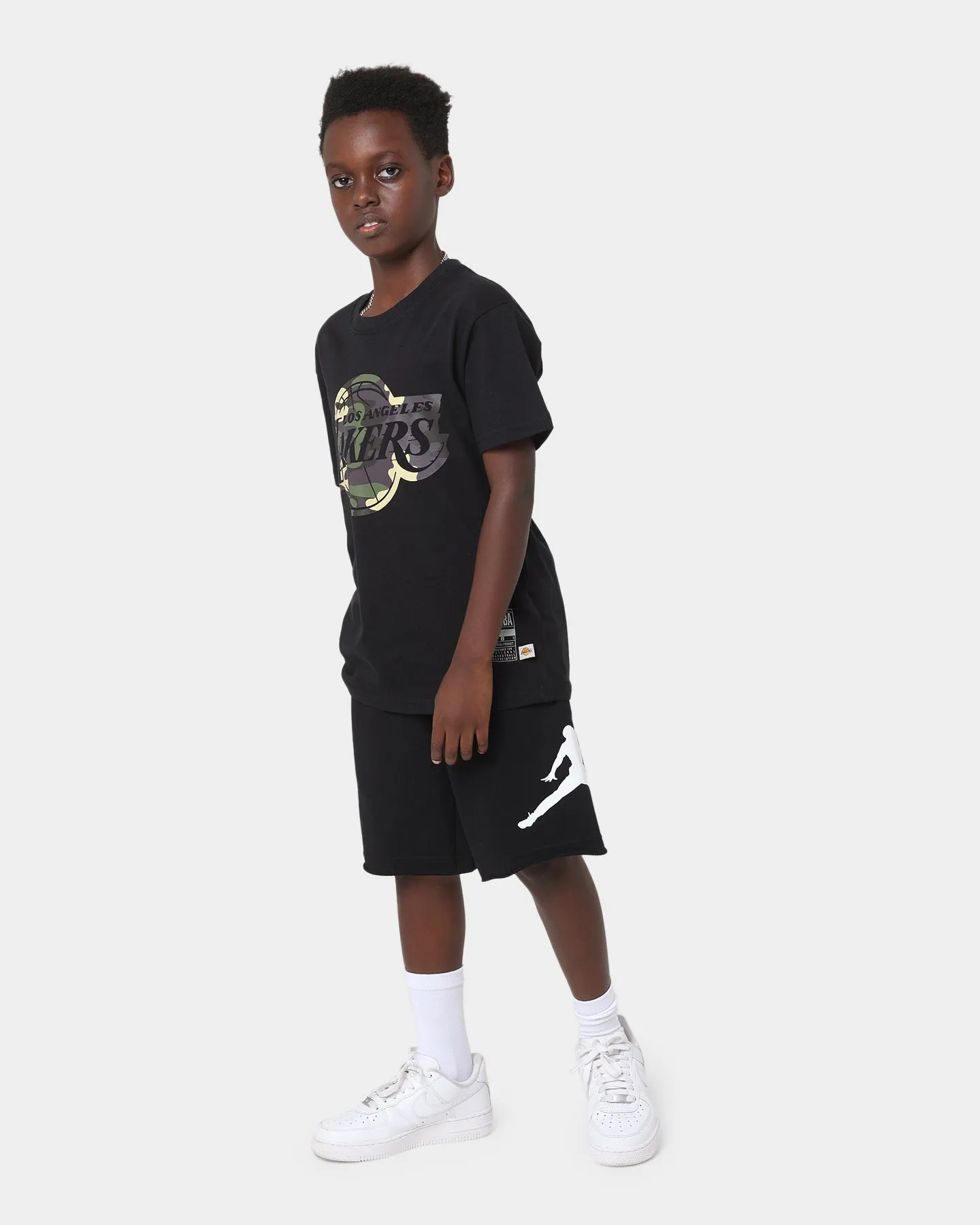 NBA Kids' Los Angeles Camo Team Logo T-Shirt Black