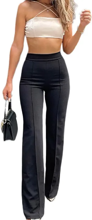 Pants for Women High Waist, High Waist Long Straight Leg Pants