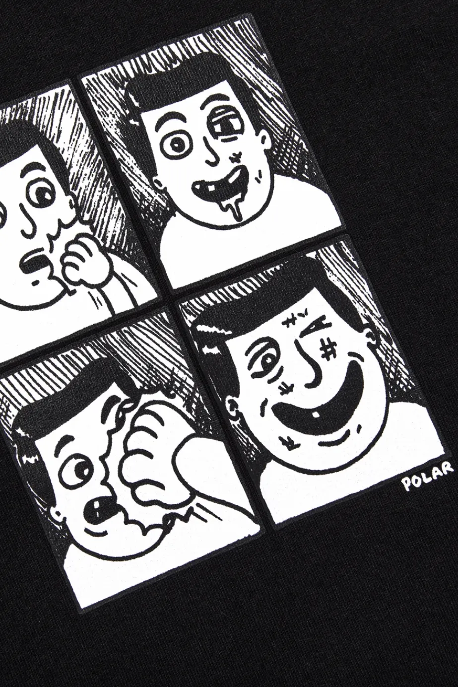 POLAR SKATE CO PUNCH TEE - BLACK