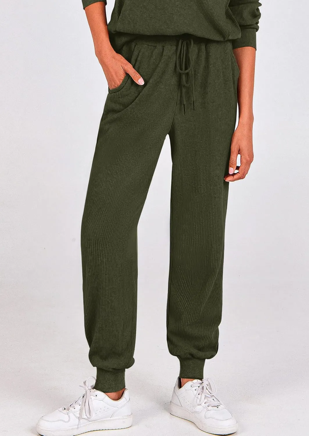 PRETTYGARDEN Womens 2 Piece Sweatsuits Set Long Sleeve Half Zip Pullover Sweatshirt Joggers Sweatpants Fall Outfits Tracksuit
