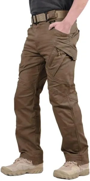 Raleude Fitnes Men's Outdoor Tactical Pants Lightweight Rip-Stop Casual Cargo Work Pants Men