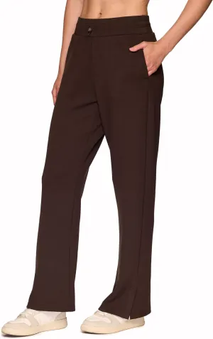 RBX Women's Lightweight Sweatpants Luxe Athleisure Fabric Wide Leg Pant with Pockets, Yoga Pants with Bungee Waistband
