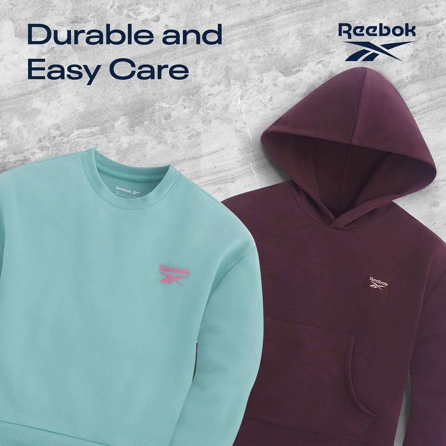 Reebok Girl's Sweatshirt Hoodies 2 Pack Sweatshirts Fashion Hoodie Crewneck Sweaters for Girls Sizes 7-16