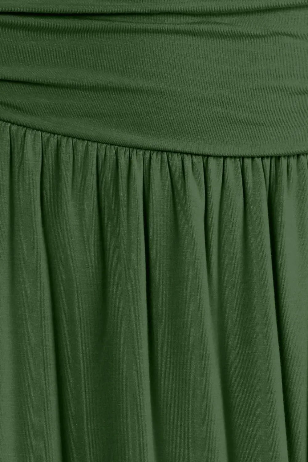 Simlu Skirts for Women Regular and Plus Size Skirt with Pockets Below The Knee Length Ruched Flowy Midi Skirt