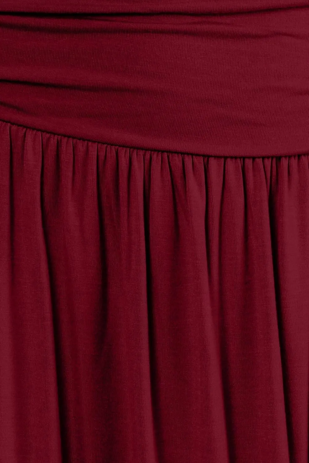 Simlu Skirts for Women Regular and Plus Size Skirt with Pockets Below The Knee Length Ruched Flowy Midi Skirt