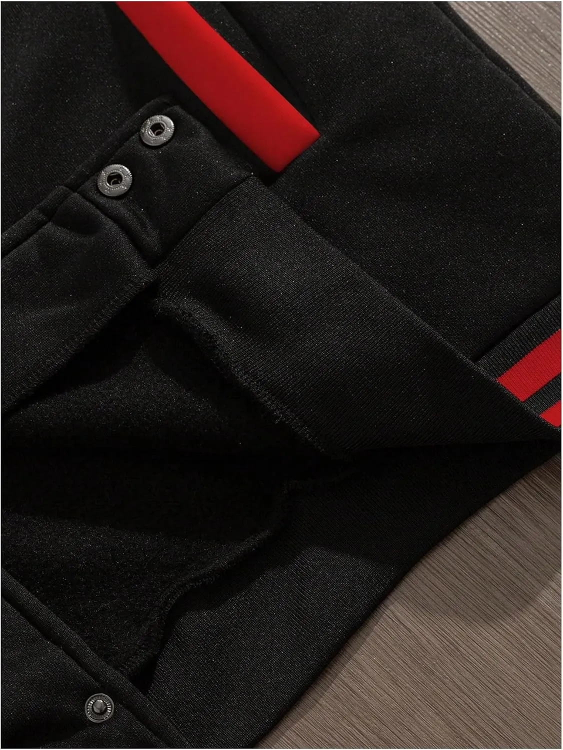 SOLY HUX Men's Varsity Jacket Color Block Letter Graphic Print Long Sleeve Casual Baseball Jacket