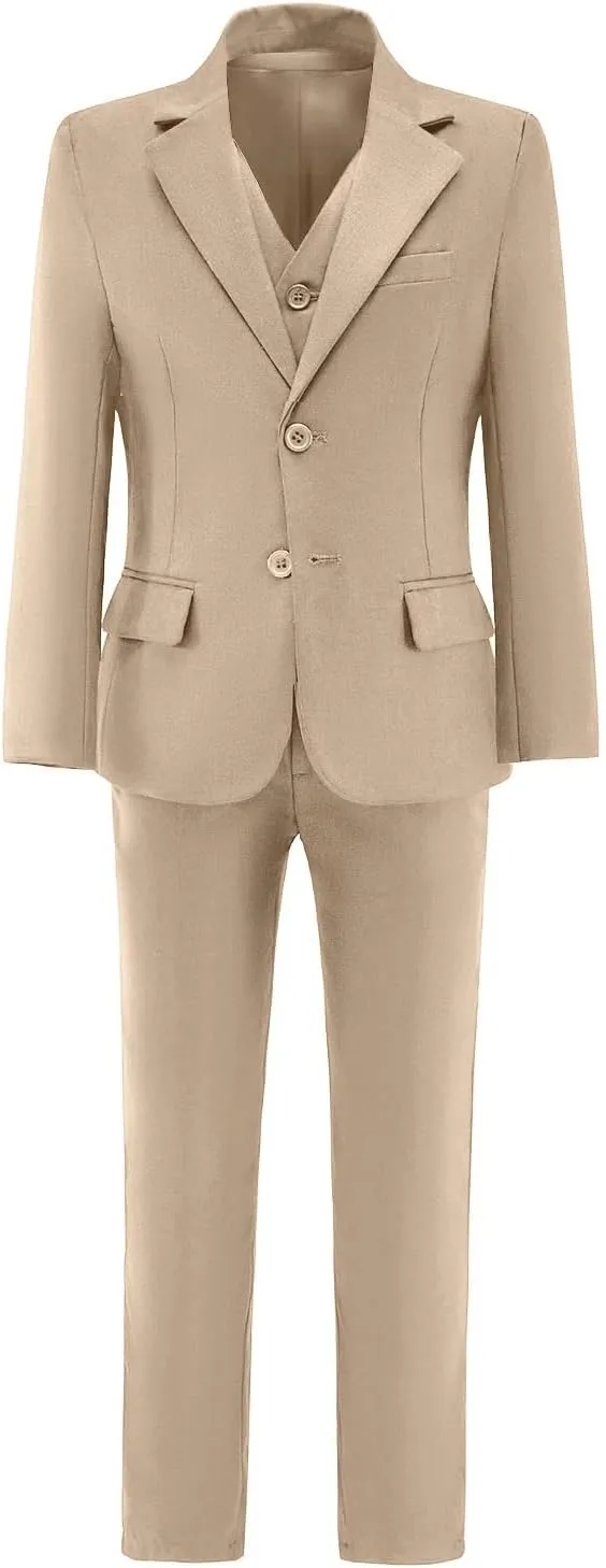 Suits for Boy Slim Fit Formal Dress Outfit Toddler Suit Blazer Vest Pants Kis Tuxedos