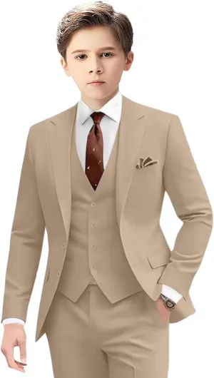 Suits for Boy Slim Fit Formal Dress Outfit Toddler Suit Blazer Vest Pants Kis Tuxedos