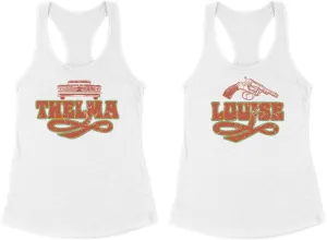 Thelma and Louise Friends BFF Matching Duo Tank Top Fitted Racerback Women's