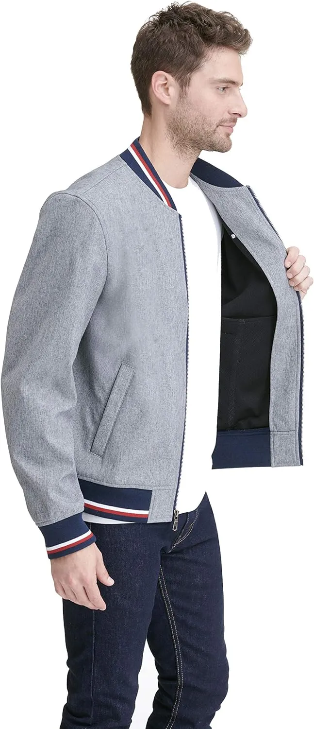 Tommy Hilfiger Men's Lightweight Varsity Rib Knit Bomber Jacket