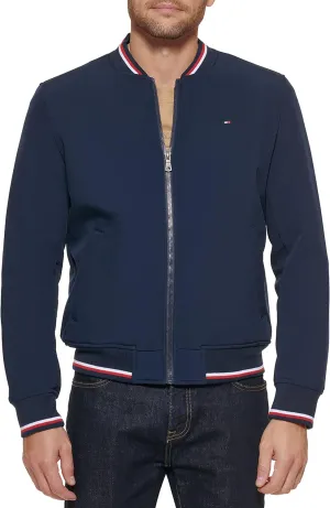 Tommy Hilfiger Men's Lightweight Varsity Rib Knit Bomber Jacket