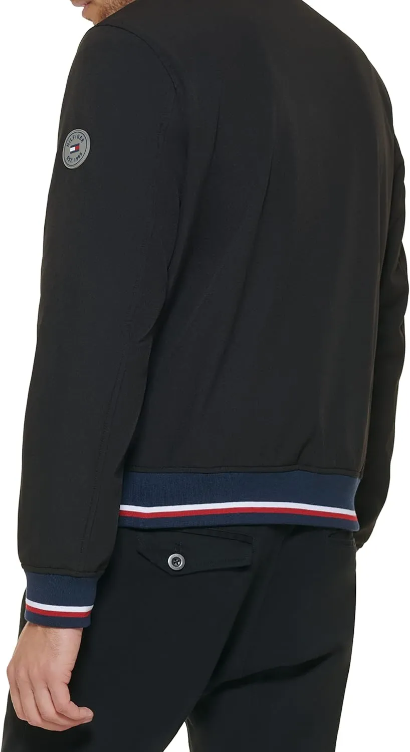 Tommy Hilfiger Men's Lightweight Varsity Rib Knit Bomber Jacket