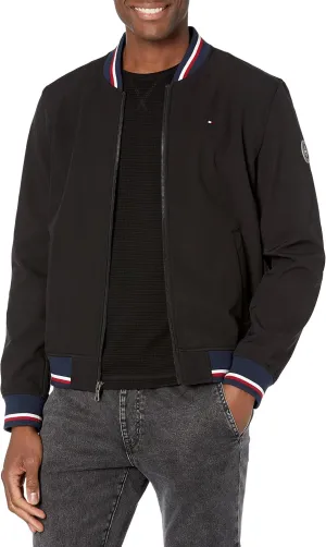 Tommy Hilfiger Men's Lightweight Varsity Rib Knit Bomber Jacket