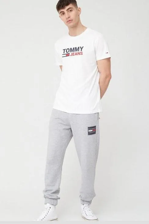 TOMMY JEANS CORP LOGO TEE - WHITE