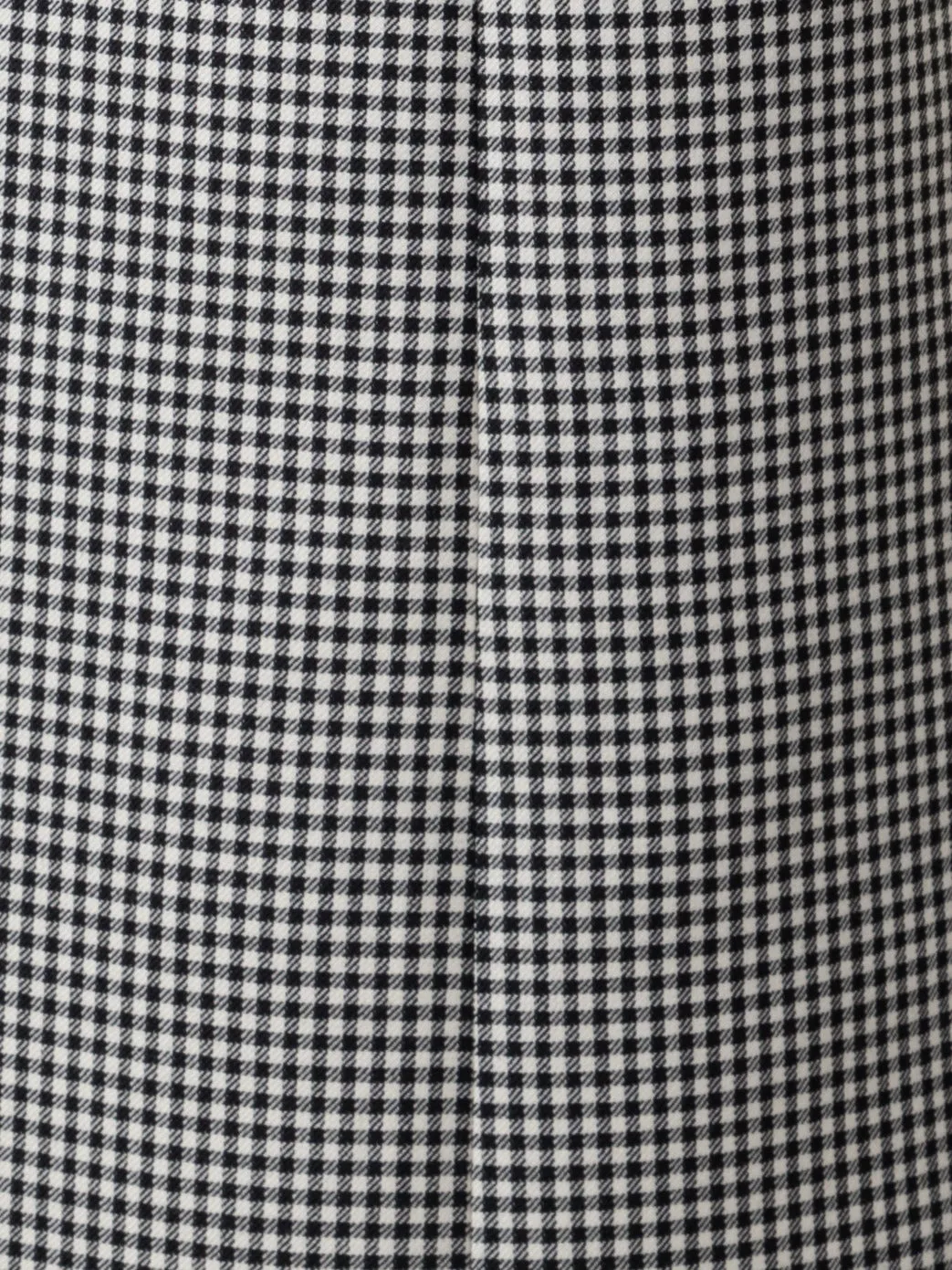 Wide Straight Leg Vichy Pants in Wool Double-Face