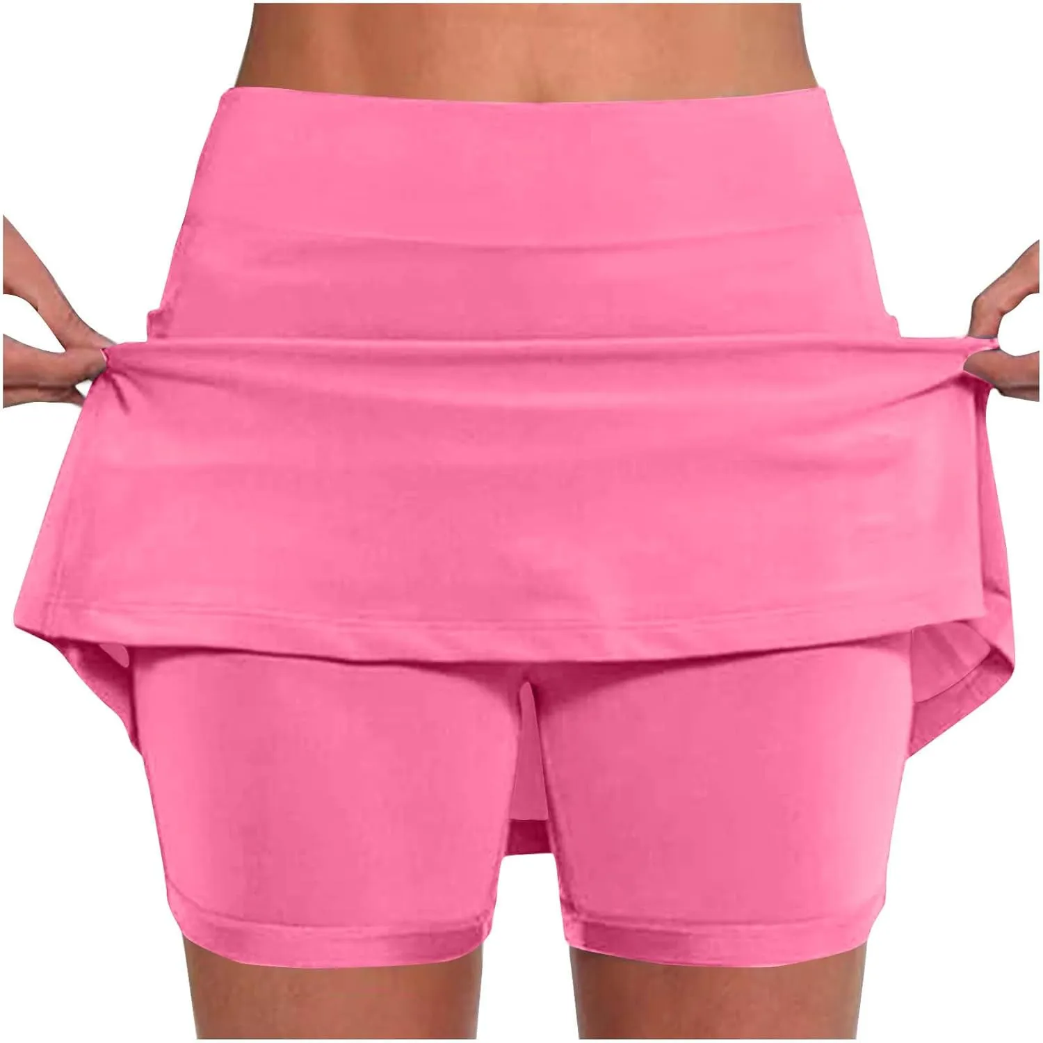 Women Skorts High Waist Athletic Sports Pants Skirts Workout Cute Golf Skorts Running Casual Tennis Skirt with Pockets