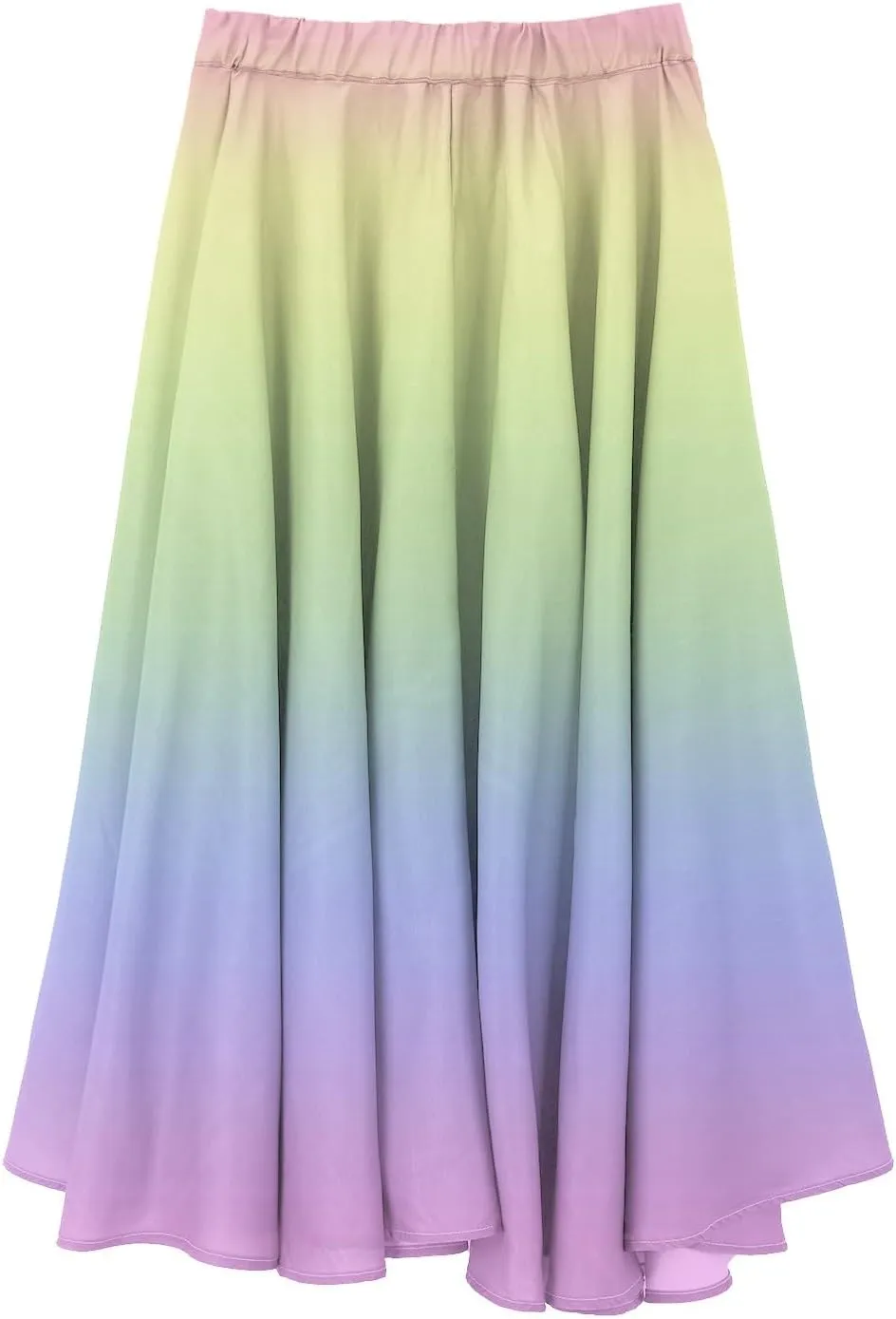 Womens High Waist Tie-Dye Print Pleated Skirt Midi Swing Skirt Solid Color Linen Long Maxi Skirts Casual Beach Dress